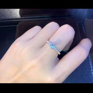 Rose Gold Engagement Ring For Women- Sterling Silver